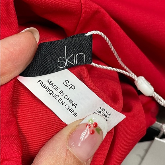 NWT Skin The Devon Cutout Swimsuit In Red One Piece Sz S - Picture 5 of 10